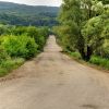 Drumul spre conacul central al rezervaţiei dinspre satul Lozova