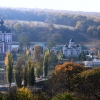 Mănăstirea Curchi, vedere de pe panta estică a colinei, noiembrie 2011